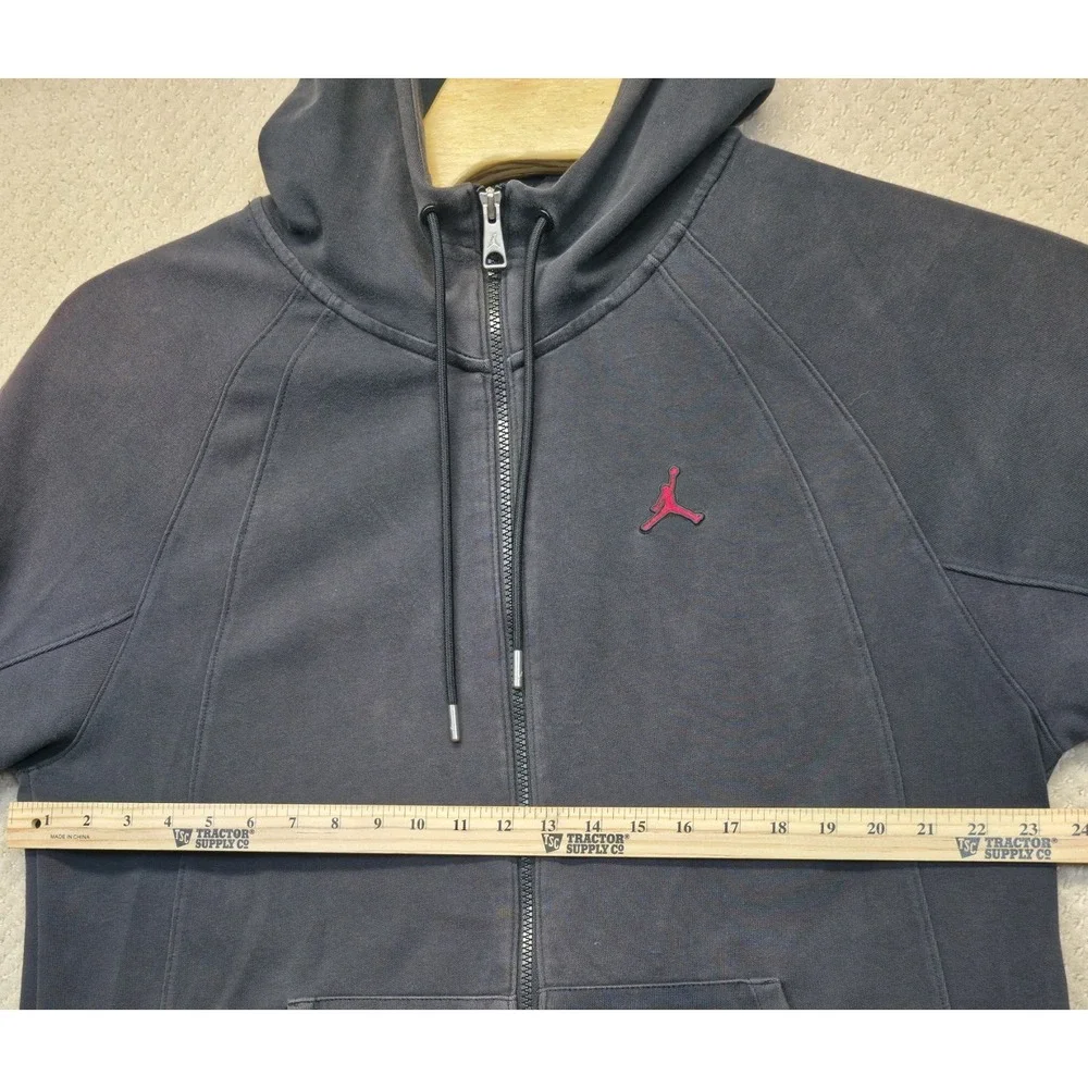 Jordan Dri-FIT Sport Crossover Hoodie Mens Large Full Zip Faded Black Sweatshirt